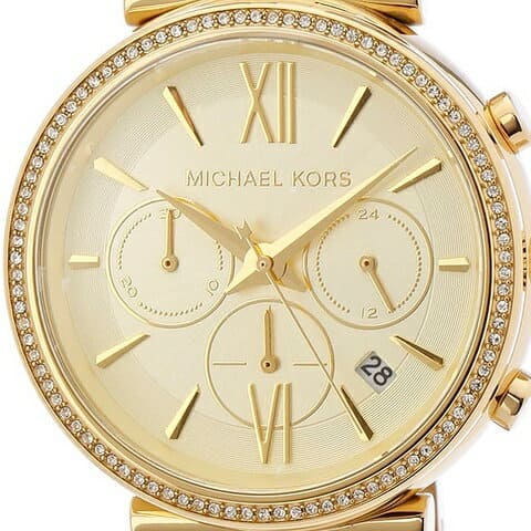 [New]☆MICHAEL KORS mk6559 Sofie Gold-Tone Watch Gold Chronograph Michael  Kors clock Lady's mens unisex