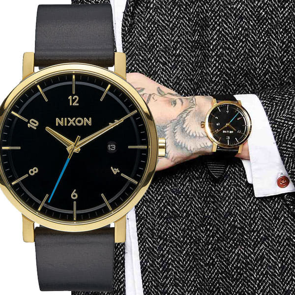 New NIXON Nixon A945513 The ROLLO Black rororezaburakku blue mens Lady s unisex watch A945 513 BE FORWARD Store