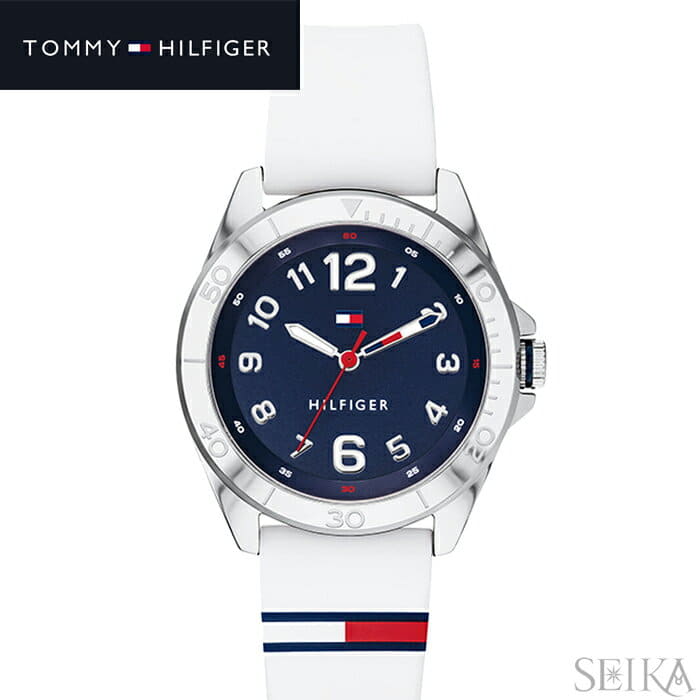 New]tomihirufiga TOMMY HILFIGER 1791600 (306) clock watch Lady's Navy white  silicon - BE FORWARD Store