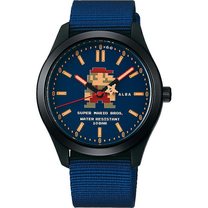 New]Seiko ALBA Super Mario Collaboration Active Mario Series Men's Watch  Nylon Black/Blue/Green/Khaki - BE FORWARD Store