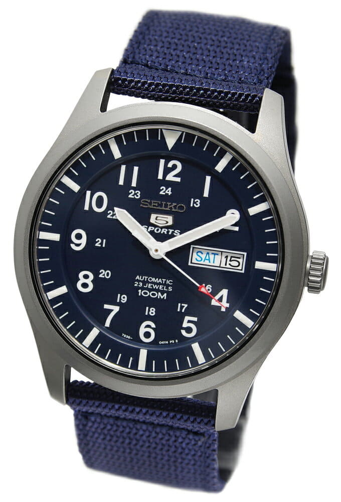 New]SEIKO SNZG11K1 MILITARY 100m SEIKO five military 100m waterproofing  Navy mesh nylon belt self-winding watch reimportation model - BE FORWARD  Store