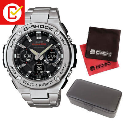 g shock steel leather