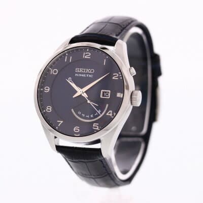 New] SEIKO SRN061P KINETIC kinetic Men's Watch nostalgic grad leather belt  - BE FORWARD Store