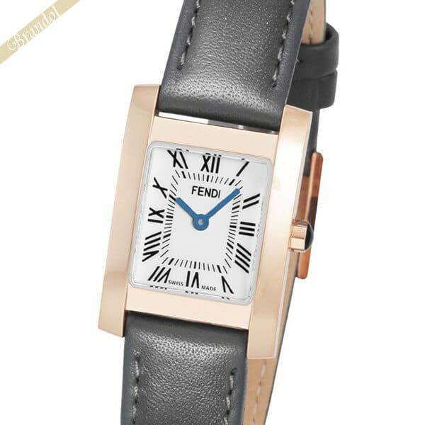 New] Fendi Ladies Watch CLASSICO TANK white X charcoal brown