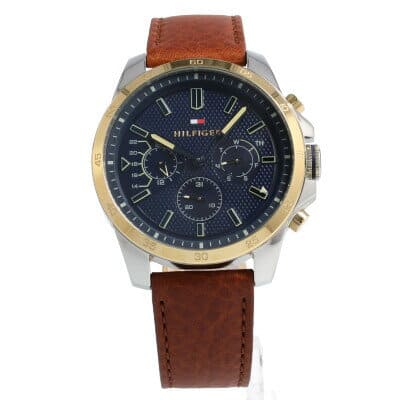 New] TOMMY HILFIGER 1791561 Men's Watch unisex leather belt multifunction -  BE FORWARD Store