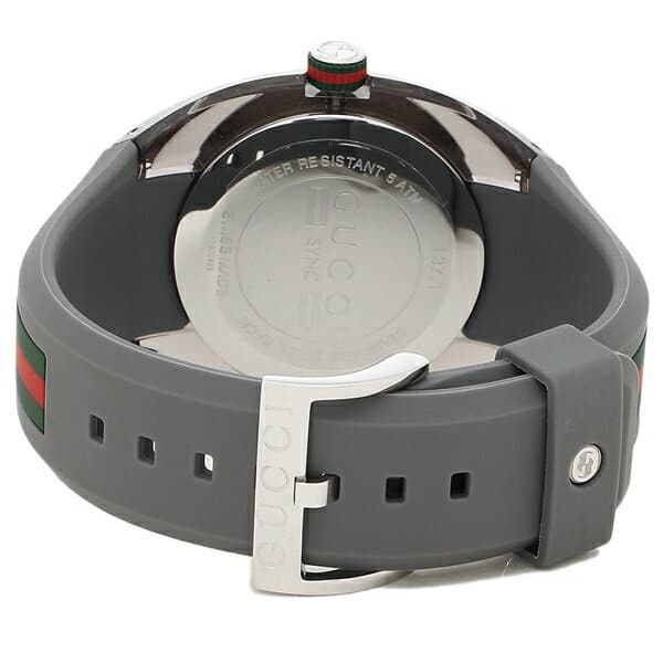 New returned goods OK Gucci watch Lady s mens GUCCI YA137109 gray