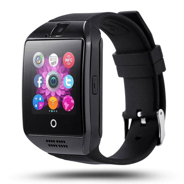 New AmazingForLess amazing Faure s clock smart Black Bluetooth Smart Wrist Watch Phone mate for Android Samsung HTC LG Touch Screen Blue Tooth SmartWatch with Camera for Adults for Kids Supports does ...