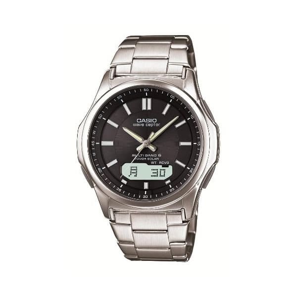 New Set with electric wave alarm clock CASIO Casio WAVE CEPTOR wave Scepter WVA M630D 1AJF WVAM630D1AJF multiband 6 solar radio time signal Casio electric wave alarm clock DQD 805J 8JF comfortable dig...