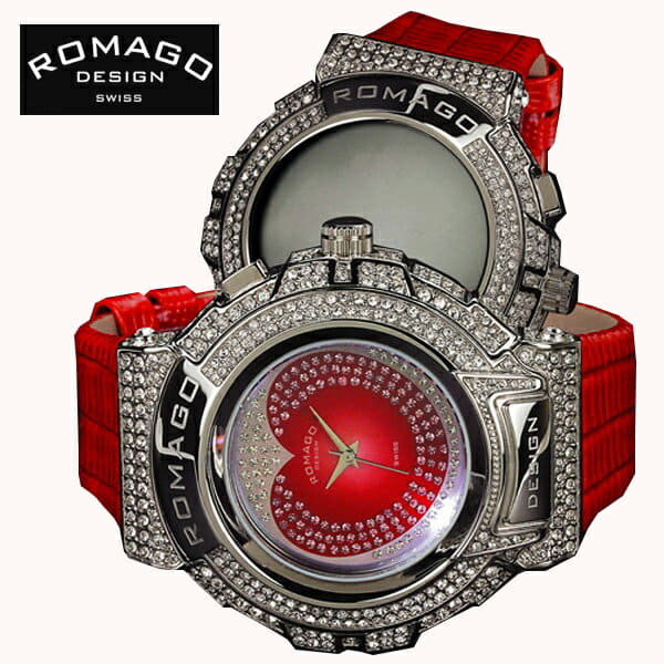 New]ROMAGO Watch Swarovski Big Face with box for Unisex - BE