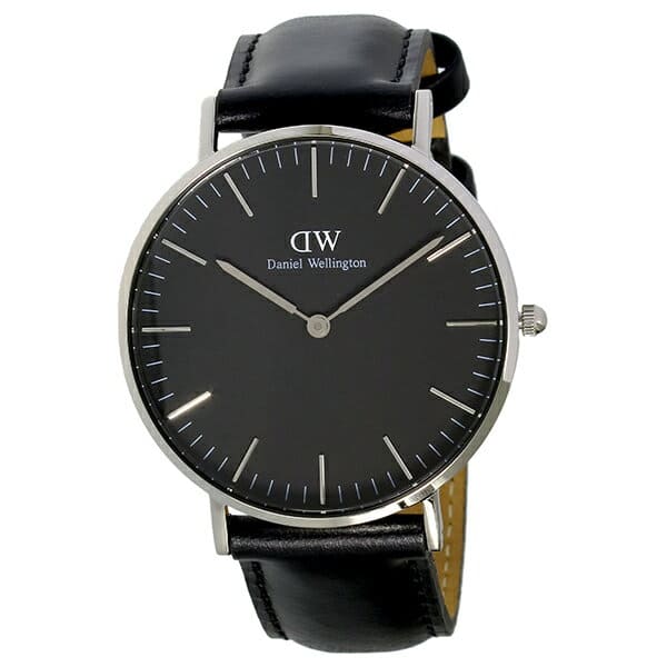 New]Daniel Wellington Classic Black Sheffield Silver unisex watch DW00100145 BE FORWARD Store