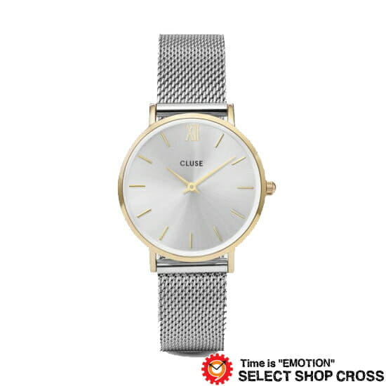 New]CLUSE kurus MINUIT MESH minyuimesshuberutogorudo watch (33mm diameter)  Silver Silver CL30024 - BE FORWARD Store