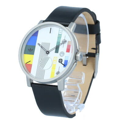 New]adidas Adidas Z12-3142 DISTRICT_LX2 district watch silver-white Black  multicolored leather mens - BE FORWARD Store