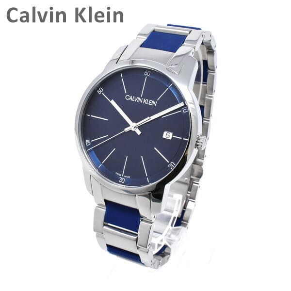 New]Calvin Klein CK Calvin Klein clock watch K2G2G1VN CITY city blue Silver  breath mens quartz - BE FORWARD Store