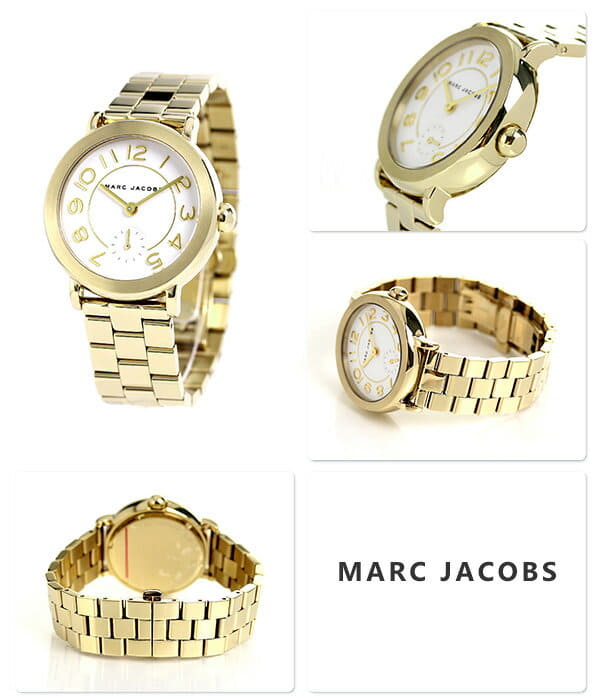 New]Mark Jacobs clock Lady's watch Riley 36 MJ3470 MARC JACOBS white X Gold  - BE FORWARD Store