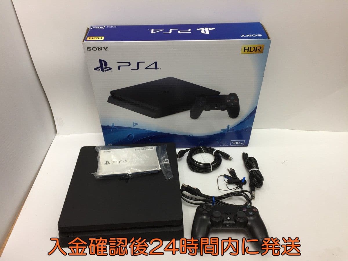 Used]PS4 PlayStation 4 jet Black 500GB (CUH-2100AB01) ver5.02  initialization, operation check finished 5H0309-001yy/F4 - BE FORWARD Store