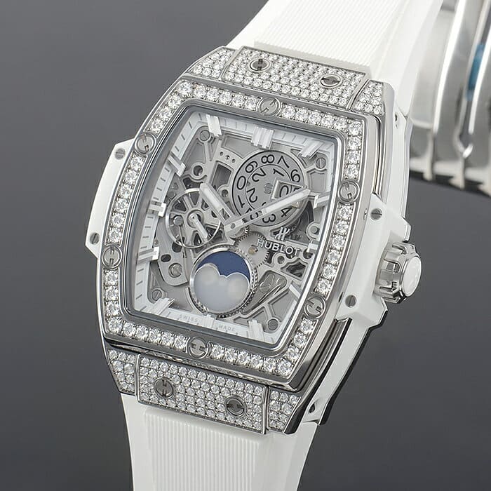 hublot spirit of big bang moonphase titanium white diamonds