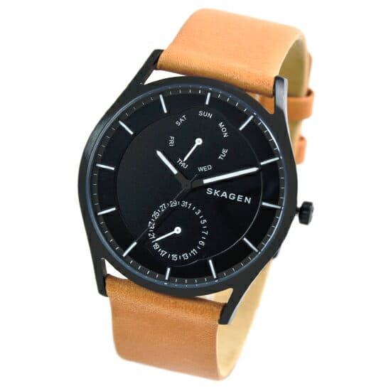 New Skagen SKAGEN Holst HOLST quartz watch dark brown X gunmetal