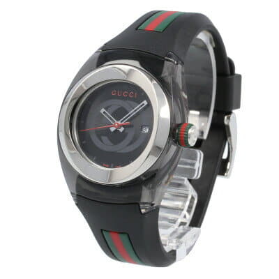 Gucci unisex sync rubber black 46mm watch ya137101 new arrivals