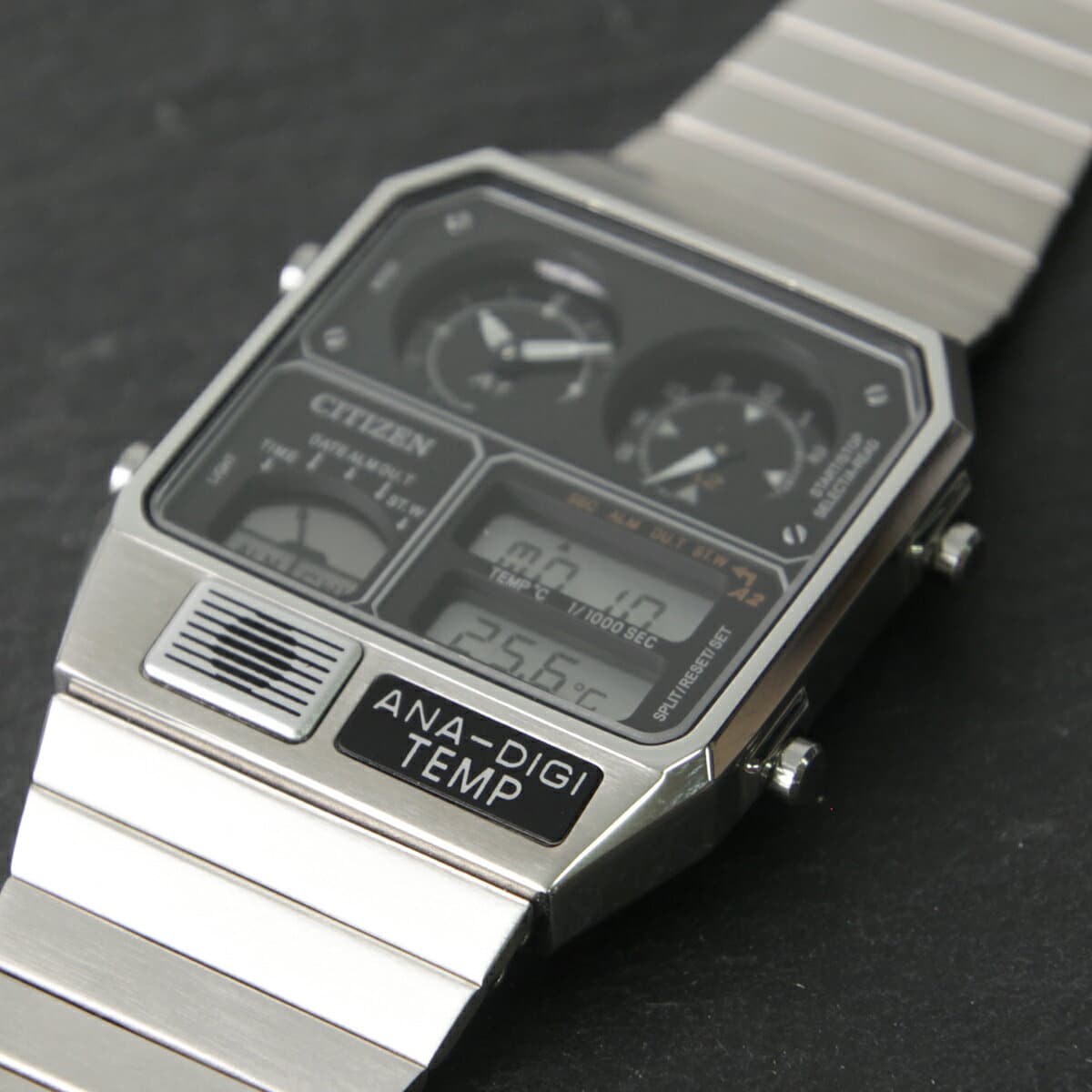 New]CITIZEN 80's Retro Future Design Watch ANA DIGI-TEMP LCD