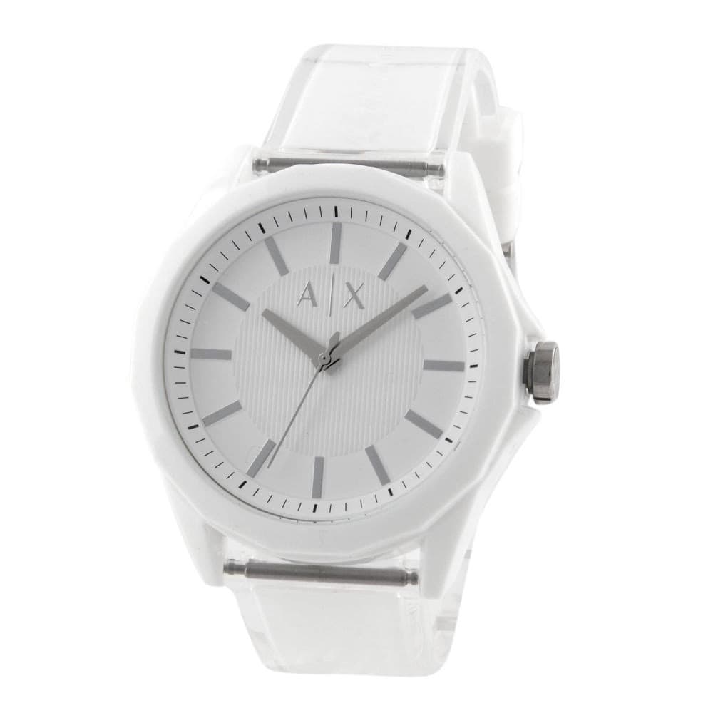 white armani exchange watch