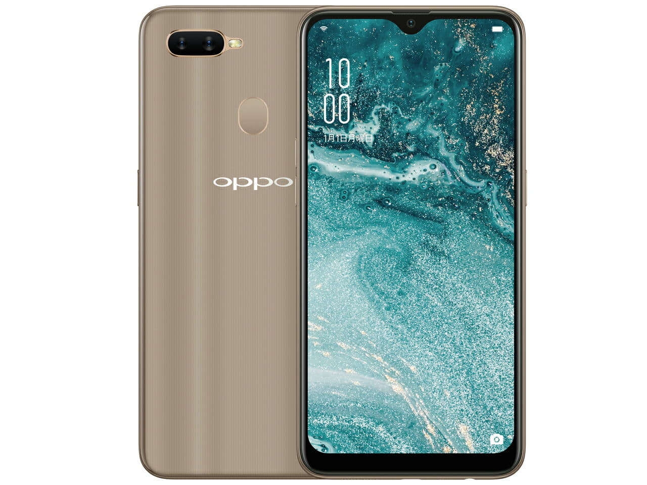 Used]undeveloped seal article N rank OPPO AX7 Gold domestic