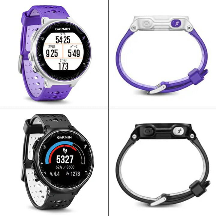[New]GARMIN gamin ForeAthlete 230J forehand athlete smart 　 mens Lady's  watch 　 silicon rubber heartbeat Black white purple quartz 　 　 digital