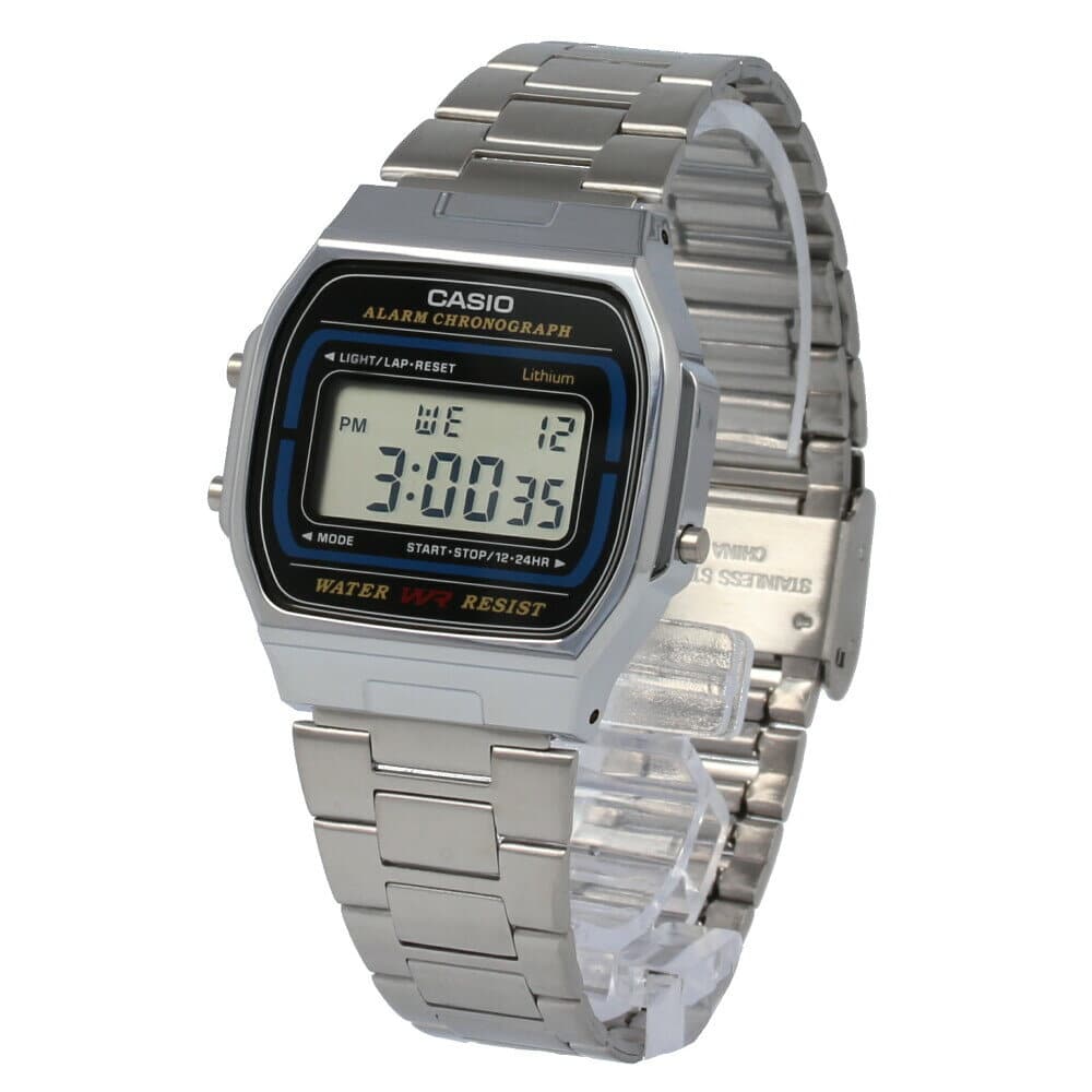 New]CASIO Casio A164WA-1 STANDARD Black X Silver digital watch mens Lady's  unisex stainless steel - BE FORWARD Store