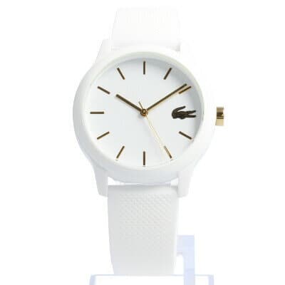New]LACOSTE Lacoste 2001063 watch mens Lady's unisex white rubber belt  simple - BE FORWARD Store