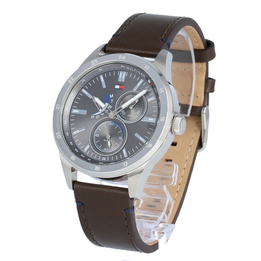 New]TOMMY HILFIGER tomihirufiga 1791637 Austin Austin multi-function watch  mens leather - BE FORWARD Store