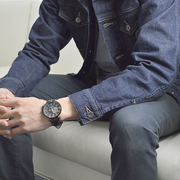 New]GIORGIO FEDON 1919 Timeless 3 Men's Watch Black/Black GFBA003