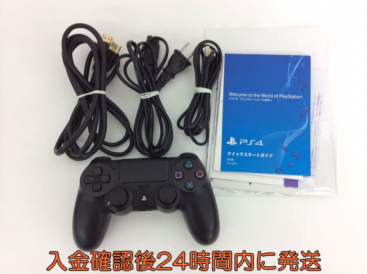 Used]PS4 CUH-1200A 500GB jet Black operation check initialization