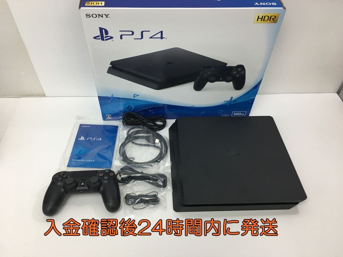 Used]PS4 CUH-2200A 500GB jet Black operation check initialization finished PlayStation  4 game ※Cigarette smell 1A0422-116hh/F4 - BE FORWARD Store