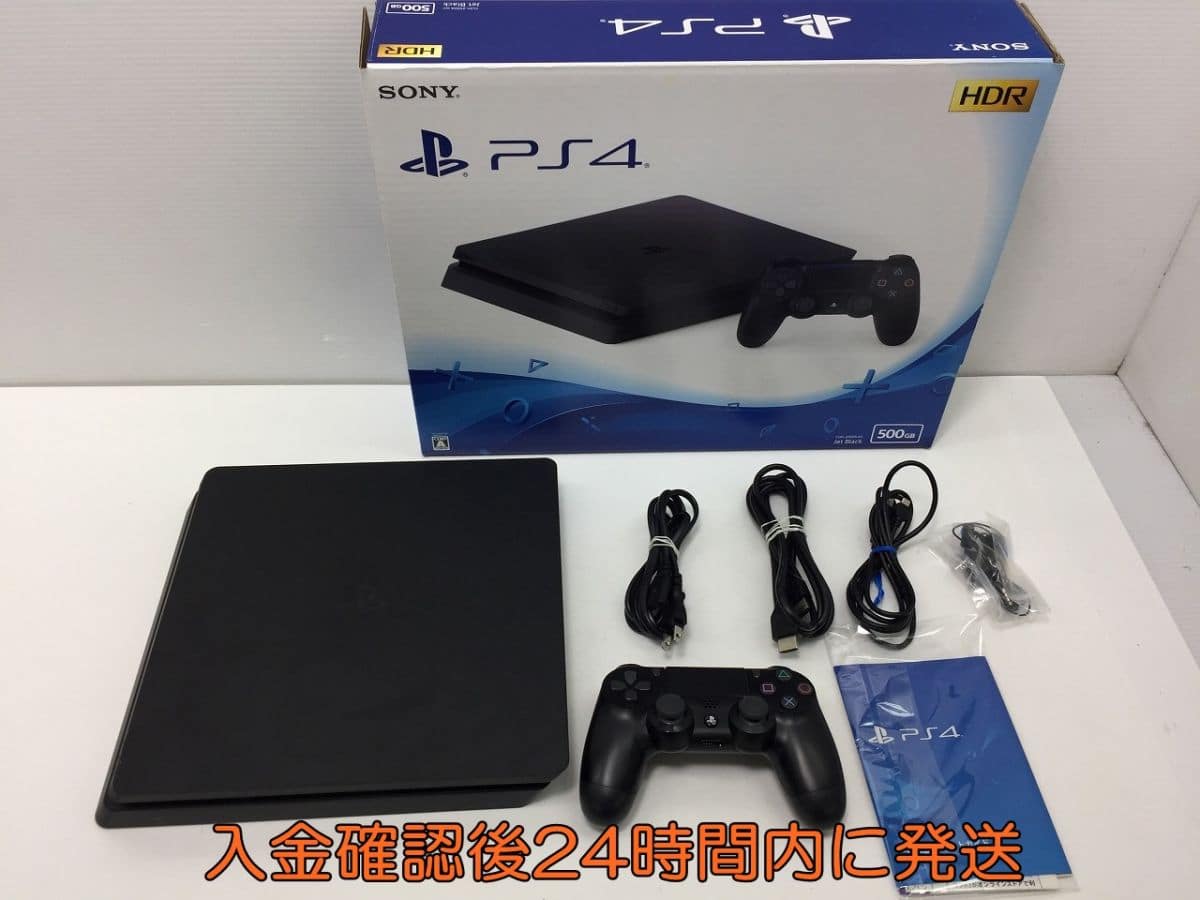 [Used]PS4 CUH-2100 Black 500GB game console 　 initialization initialization  operation confirmation finished 1A0702-4136e/F4