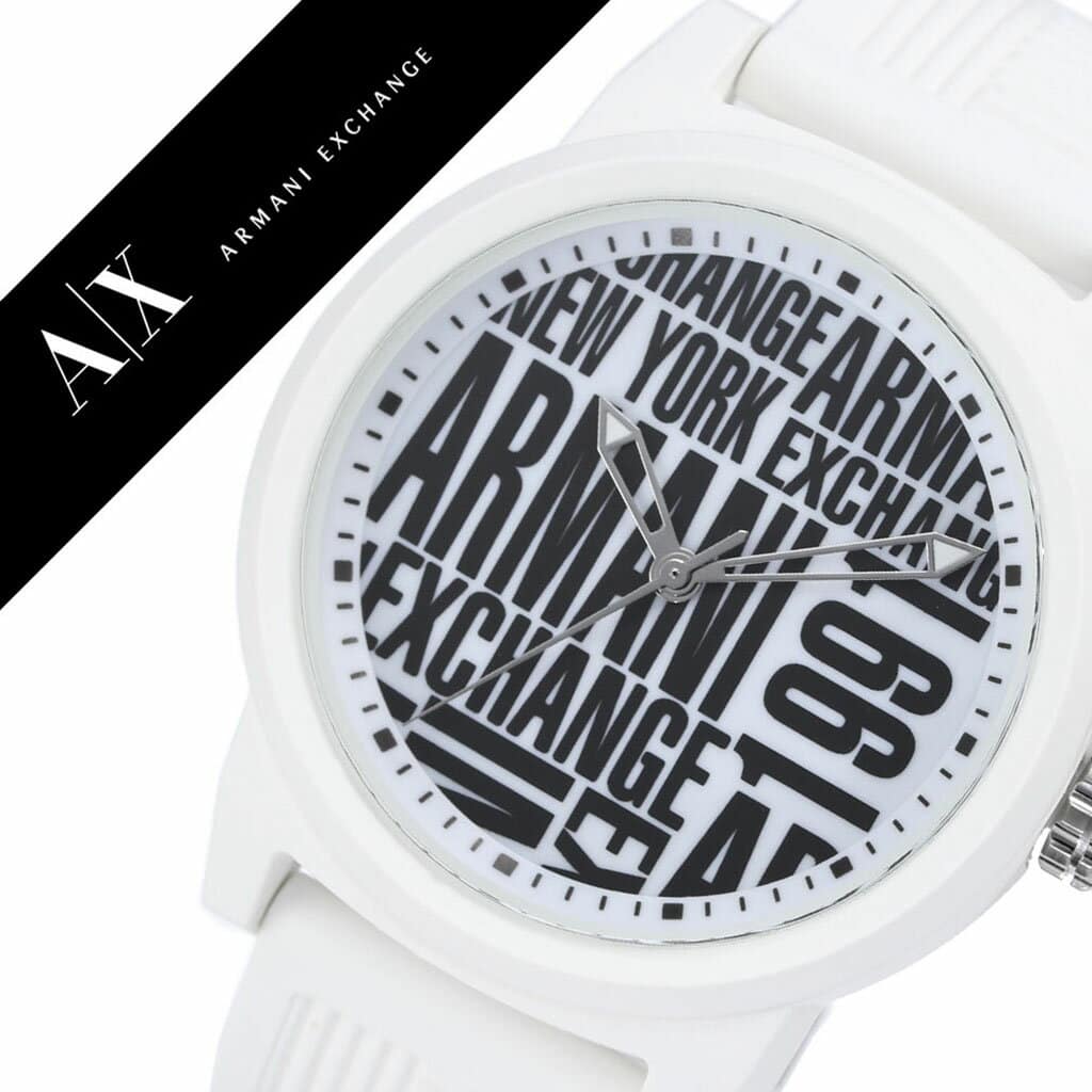 [New]master husband white AX1442 round simple AX for Armani exchange ...