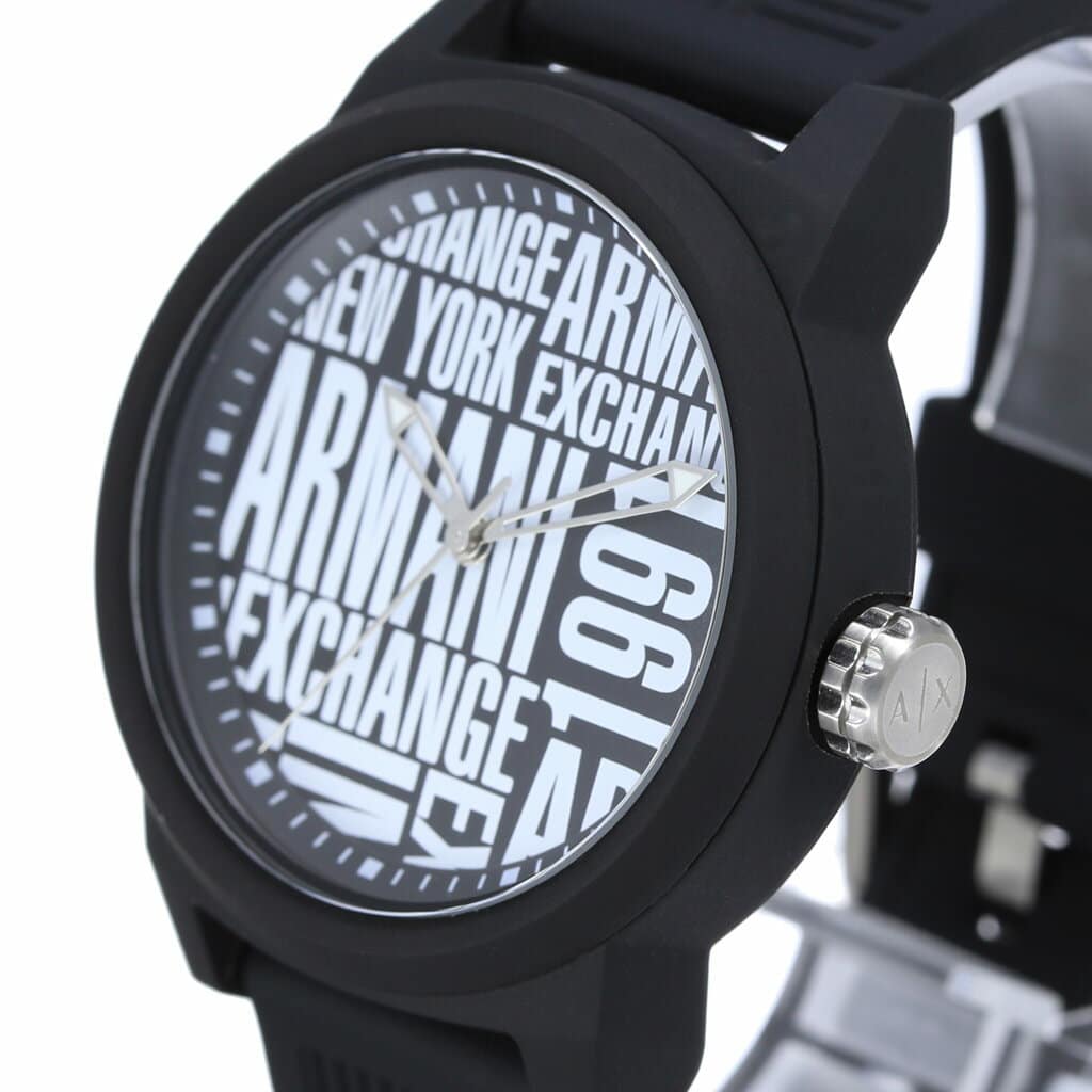 [New]master husband Black AX1443 round simple AX for Armani exchange ...
