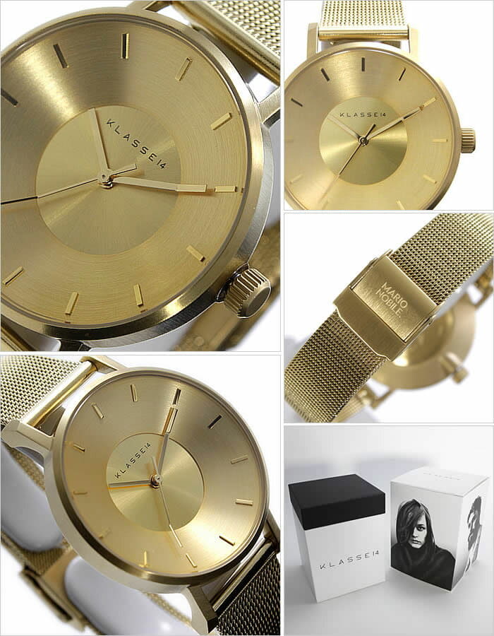 KLASSE14 クラス14♪36mmゴールド/VO14GD002W Amazon.co.jp: KLASSE14 クラス14 VOLARE GOLD MESH 36mm ヴォラーレ