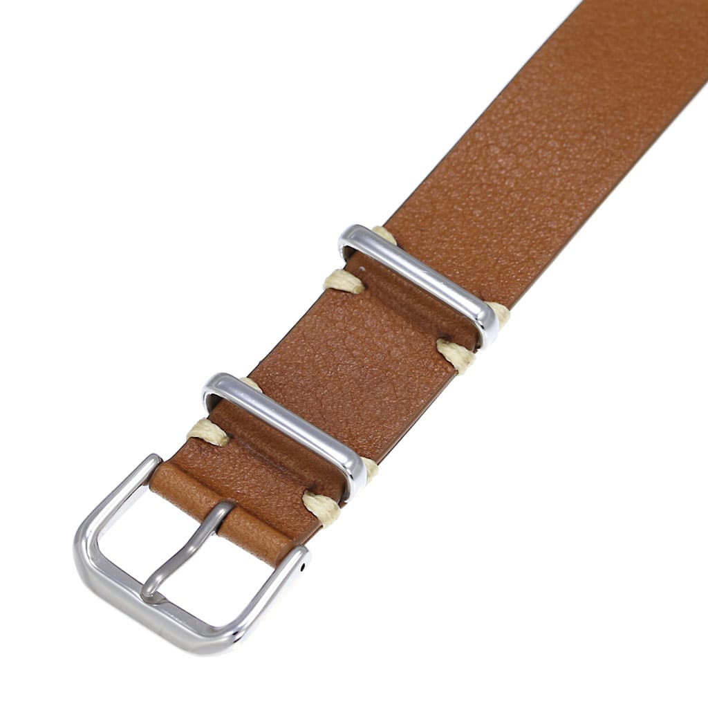 [New]Silver strap leather watch belt for the change exchange for the
