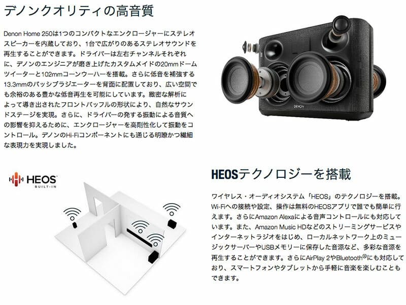 New Denon Home 250 Amazon Music Hd Alexa Adaptive Airplay 2 Network Speaker Black Denonhome250k Denon Bluetooth Radio Speaker Psr For Bluetooth Be Forward Store