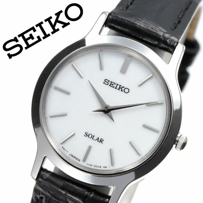 Wrap Rendition Drik vand New]SEIKO watch SEIKO clock SEIKO clock SEIKO watch Lady's white SUP299P1  [new work waterproofing high quality leather belt leather solar small shark  foreign countries-limited simple antique retro wife ] - BE FORWARD