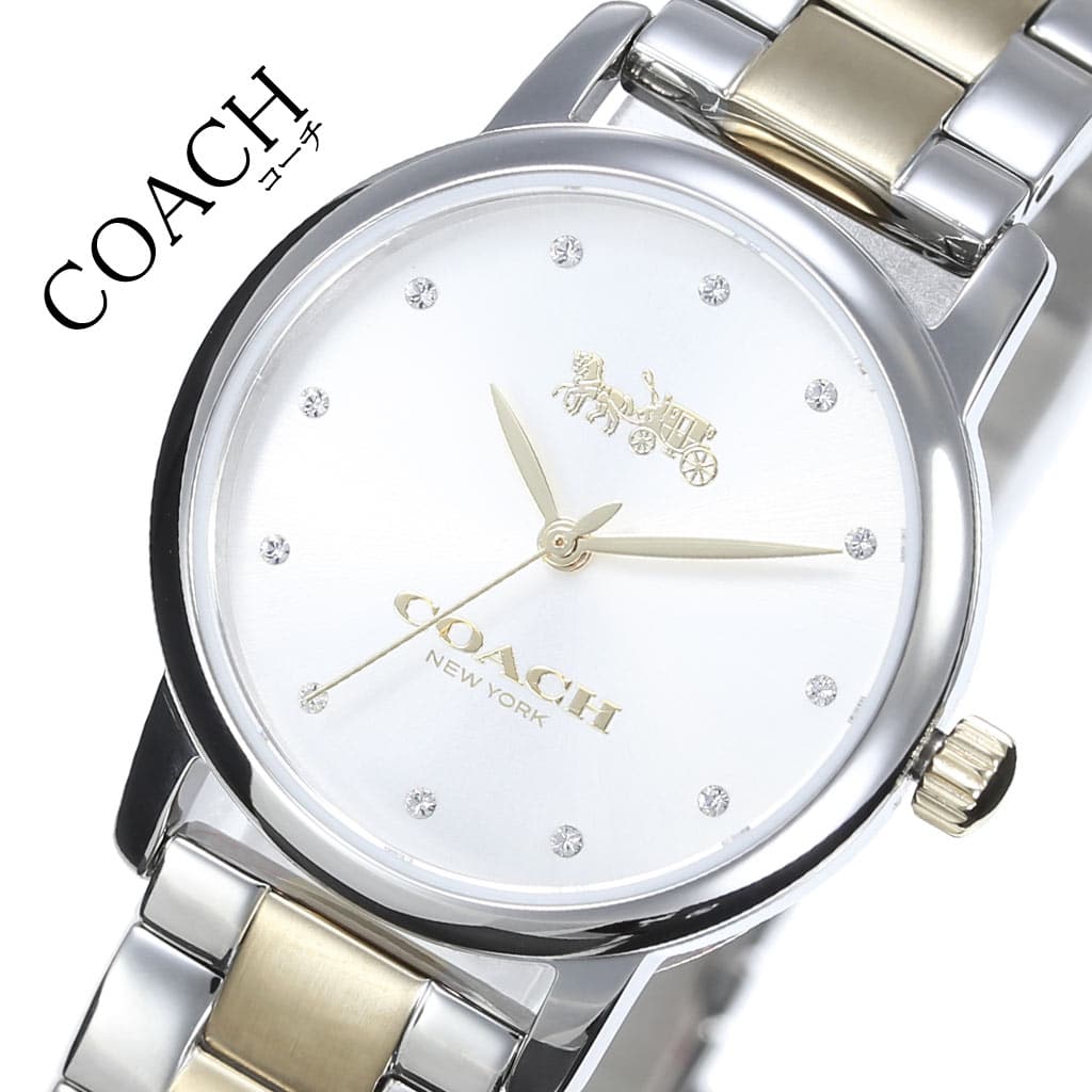 New][shipment on that day] coach watch COACH clock coach clock COACH clock  coach watch ground GRAND Lady's wife wife wife Silver 14503004 fashion Gold  simple - BE FORWARD Store