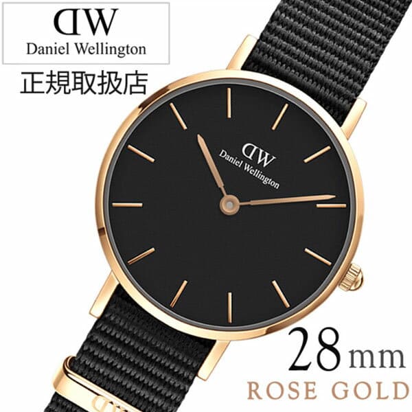 on that day] Daniel Wellington watch DanielWellington clock Daniel Wellington clock Daniel Wellington watch pe titokonuoru PETITE CORNWALL Lady's Black DW00100247 DW pair Classic nylon NATO - BE FORWARD Store