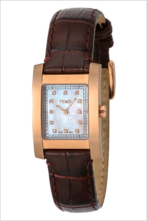 New]FENDI CLASSICO Ladies White Watch Shell Gold Diamond