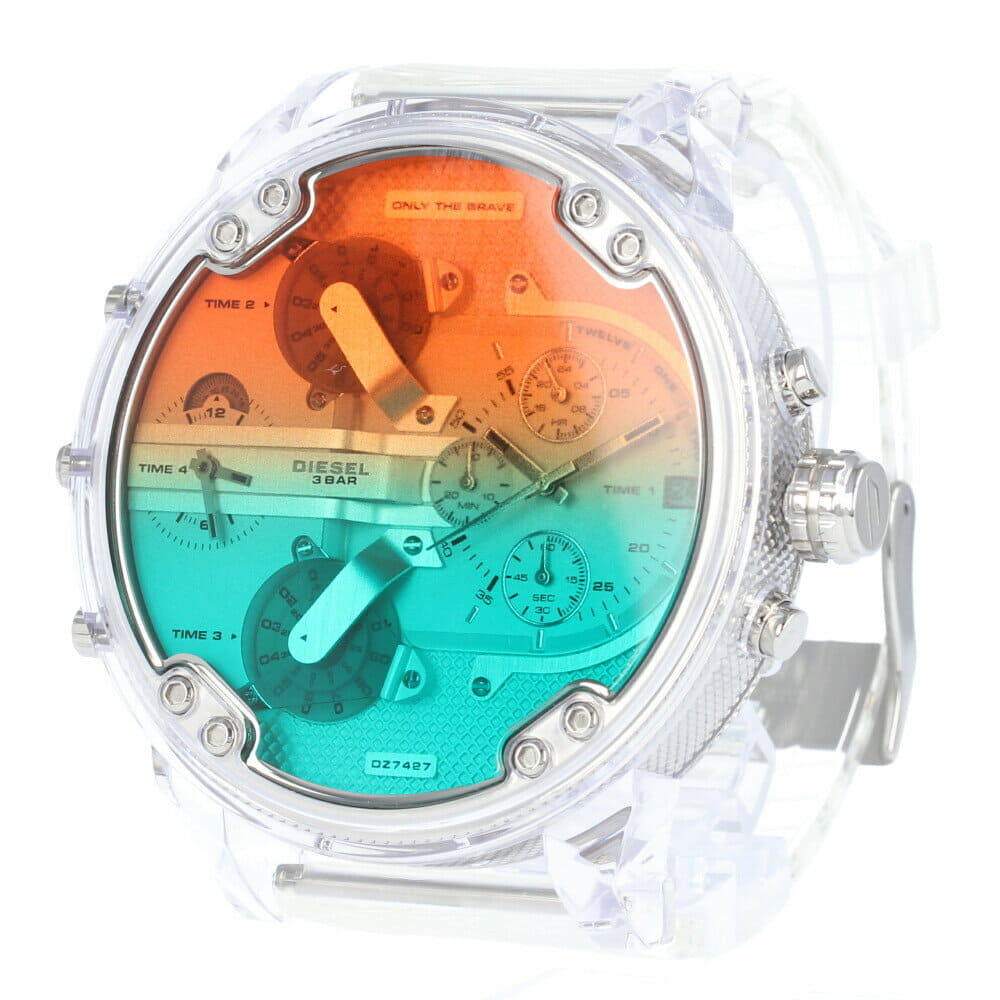 New DIESEL diesel MR DADDY 2.0 Mr. Daddy DZ7427 watch mens clear