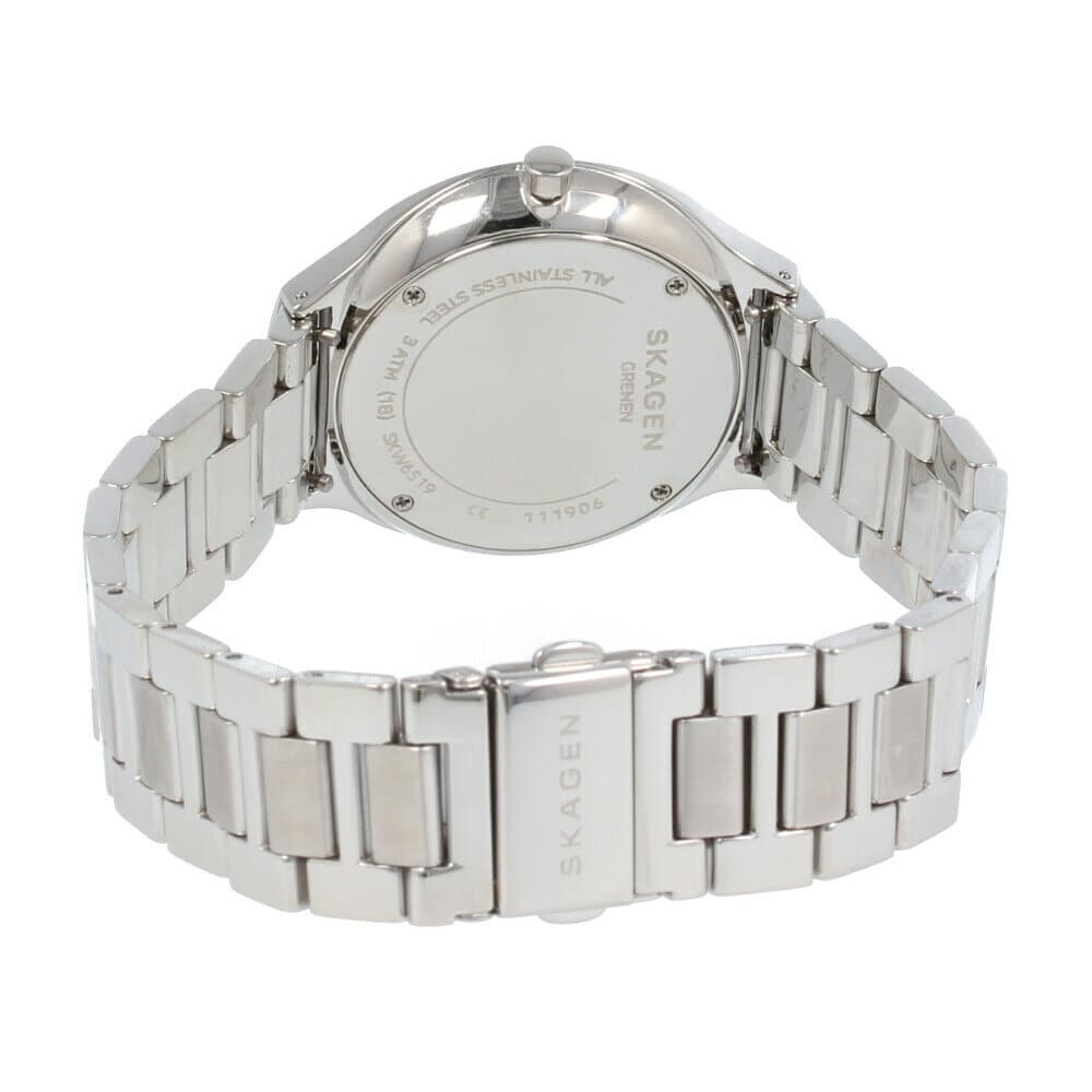 New SKAGEN Skagen SKW6519 Grenen gurenen watch mens stainless steel silver blue BE FORWARD Store