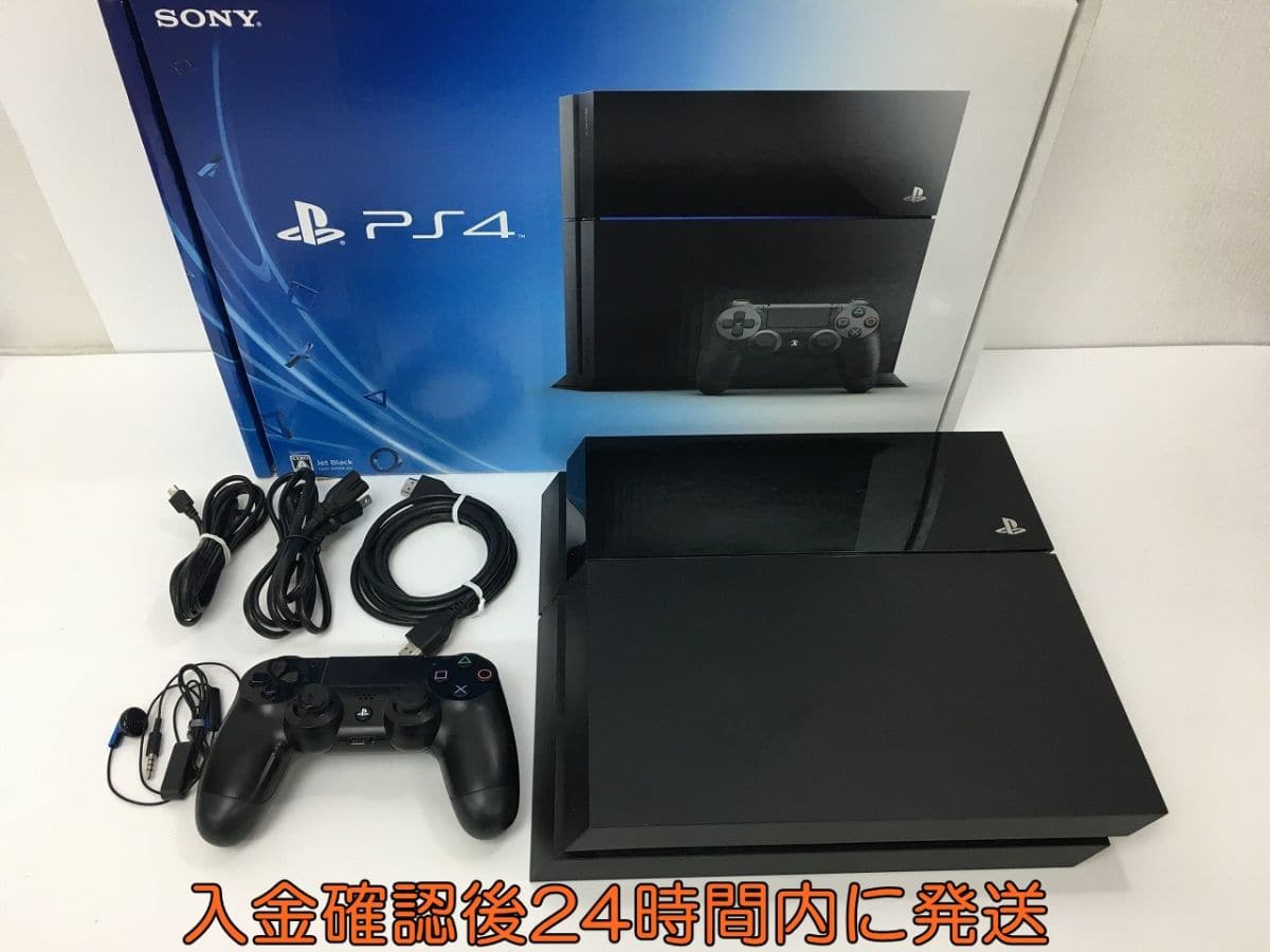 Used]PS4 CUH-1000A 500GB jet Black operation check initialization 