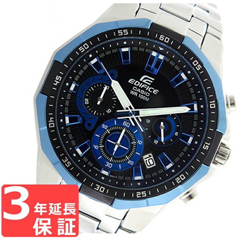 New Casio CASIO edifisu EDIFICE Chronograph quartz mens watch EFR 554D 1A2V Black blue BE FORWARD Store