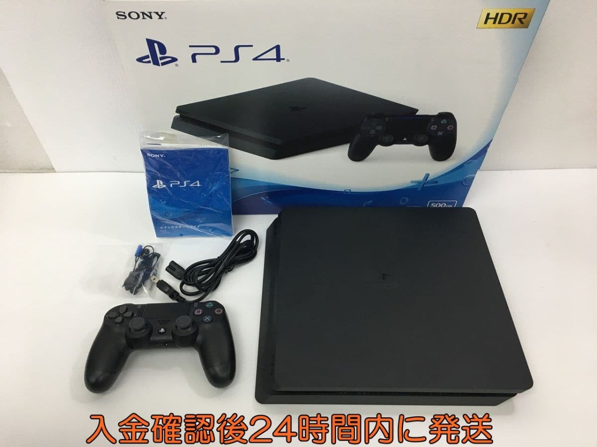 Used]A PS4 CUH-2200A 500GB jet Black operation check 