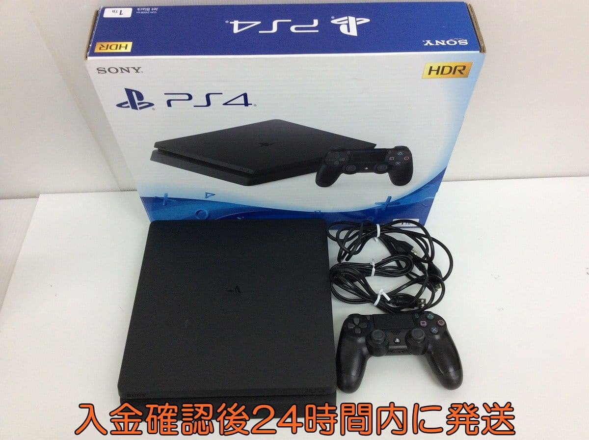 [Used]PS4 　 CUH-2100B B01 1TB jet Black ver.6.72　※Printed matter missing  part 1A0424-002ss/F4 - BE FORWARD Store