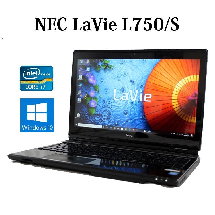Used]NEC Lavie L LL750/S PC-LL750SSB-E3 Core i7/8GB/1TB/ Blu-ray 15.6 type  radio LAN/Windows10/Web Camera /bluetooth - BE FORWARD Store