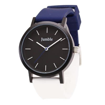 [New]JUMBLE Watch Colorful Rubber JST04-BKBLWH - BE FORWARD Store